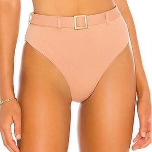 We Wore What Emily Belted Bikini Bottom Camel - Size XL NWT